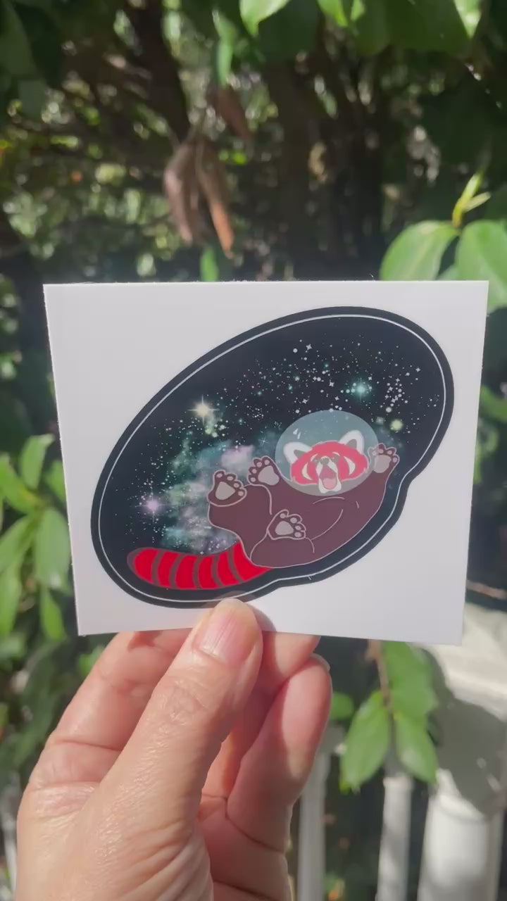 Space Red Panda - Kiss Cut